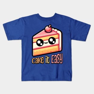 Cake It Easy! Cute Cake Pun Kids T-Shirt